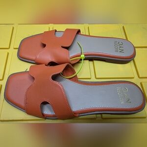 Madden NYC Women’s Orange Slide Sandals